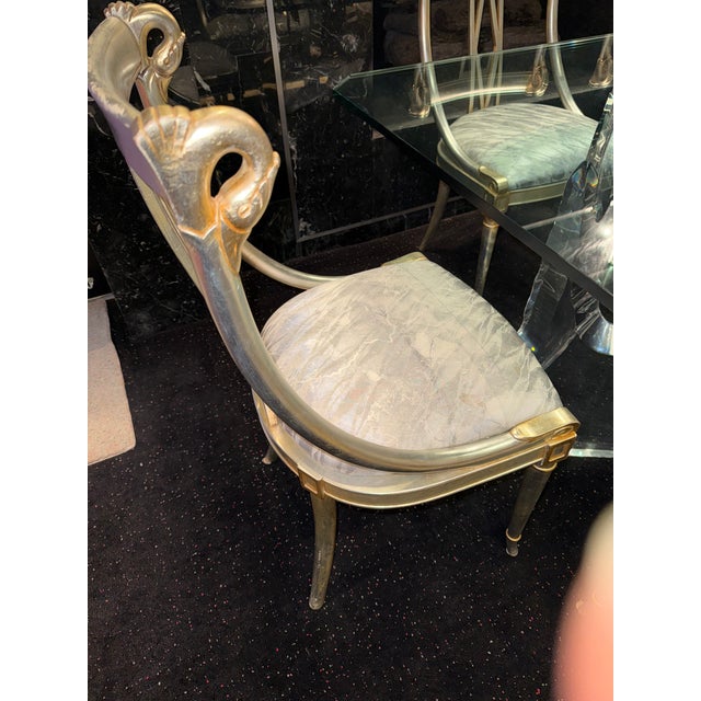 Leon Frost 1970s Rare Lucite/Glass Dining Table and 6 Chairs For Sale - Image 4 of 11