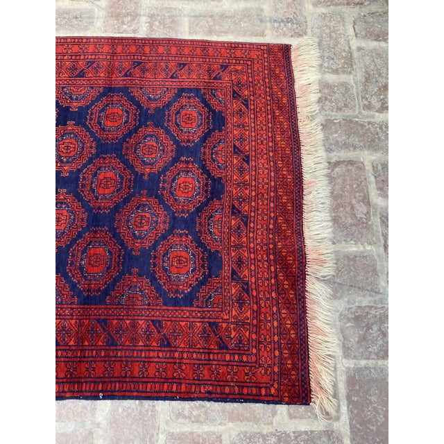 Textile Vintage 3.4' X 5.9' Handmade Sarooq Afghan Rug - Geometric Pattern, Wool Area Rug For Sale - Image 7 of 9