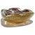 Murano Dark Purple Swirling Pattern Heavy Gold Flecks Vintage Italian Art Glass Bowl Catchall Ashtray For Sale In Orlando - Image 6 of 11