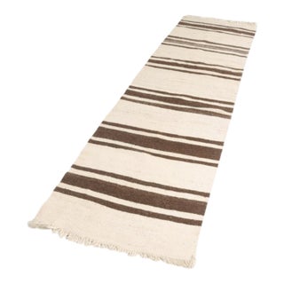 Vintage Wool Stripe Kilim Runner For Sale