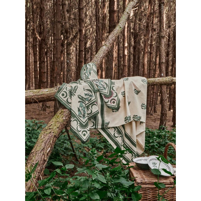 Using our new mushroom theme, these dinner napkins display a one-of-a-kind block print design. The fabric used for each...