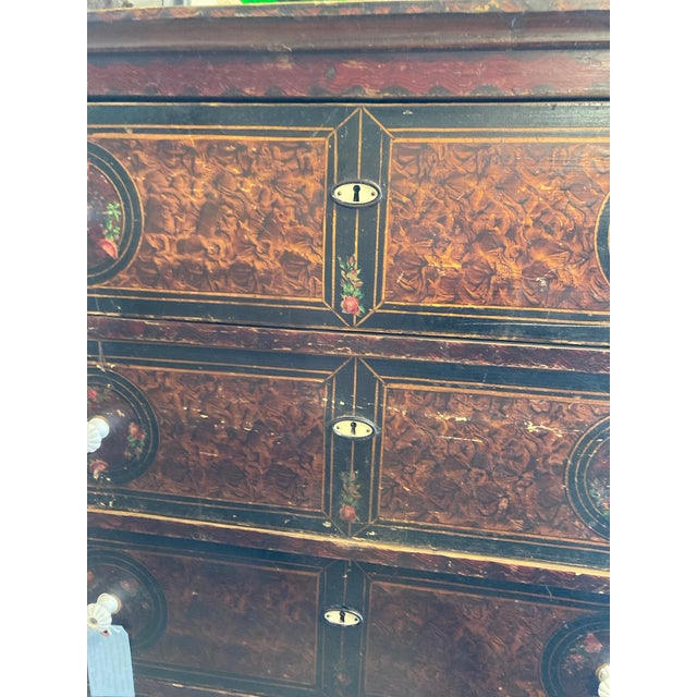 19th Century Painted Chest of Drawers For Sale - Image 6 of 9