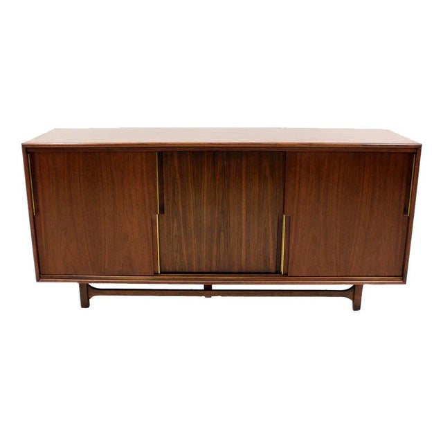 1960s Danish Modern Credenza W/ Sliding Doors For Sale - Image 10 of 10