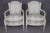 French Pair of Antique Louis XVI Style Paint Decorated Arm Chairs by Maison Jansen For Sale - Image 3 of 17