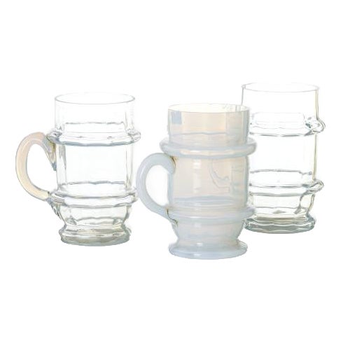 Mugs in Milky Glass, Set of 3 For Sale