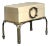 Vintage Brass and Parchment Box on Chrome Stand After Karl Springer For Sale