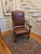 Elegant set of six (6) Guy Chaddock & Co. dining chairs, includes two armchairs and four side chairs. Each chair has brown...