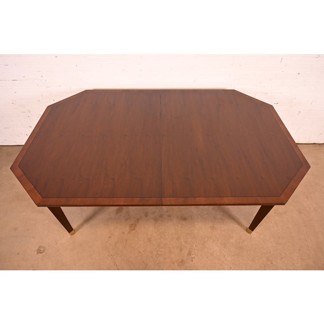 Henredon French Regency Louis XVI Banded Walnut Extension Dining Table | Newly Refinished For Sale - Image 12 of 18
