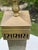 Vintage Greek Key Geometric Brass Table Lamp With Linen Shade For Sale - Image 12 of 12