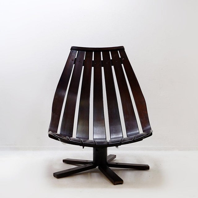 Vintage Swivel Lounge Chair by Hans Brattrud for Hove Möbler, 1970 For Sale - Image 4 of 16