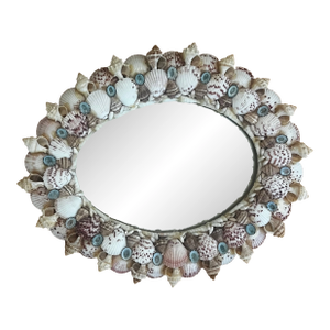 Vintage Oval Seashell Mirror