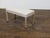 Wood French Art Deco 1930s Bleached Walnut Bench with Brass Feet and Upholstery For Sale - Image 7 of 10