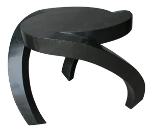 Tessellated Stone Tresfoil Side Table by Maitland Smith