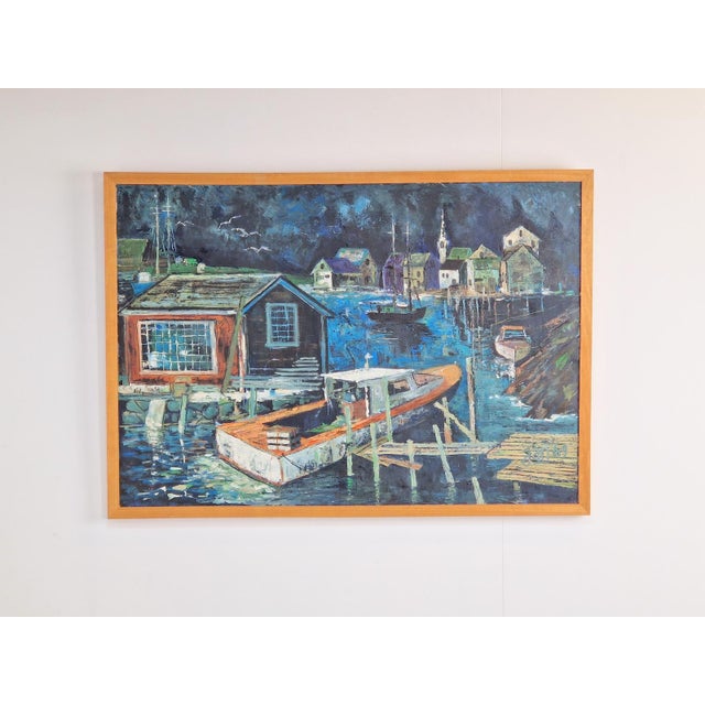 1960s Harbor View, 1969, Acrylic on Canvas For Sale - Image 5 of 11