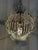 Mid-Century Modern Birdcage Hanging Lamp with Iridescent Flowers, 1950s For Sale - Image 16 of 18