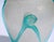 Archimede Seguso Style Scavo Corroso Art Glass Vase Frosted & Aqua Murano Glass For Sale - Image 10 of 16