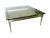 Rare Square Steel Brass French Directoire John Vesey Style Coffee Cocktail Table For Sale - Image 11 of 11