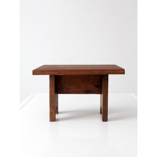 Farmhouse Vintage Wood Step Stool For Sale - Image 3 of 13