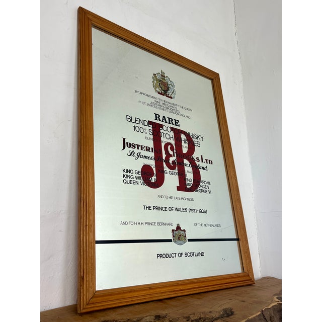 Vintage J & B Scotch Whisky Advertising Mirror, 1970s For Sale - Image 13 of 16