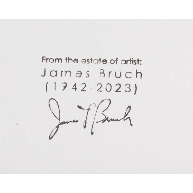 Red Abstract Mixed Media Painting by James L. Bruch For Sale - Image 8 of 8