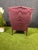 Late 20th Century Vintage "Custom Built" American of High Point Damask Wingback Chair For Sale - Image 5 of 7