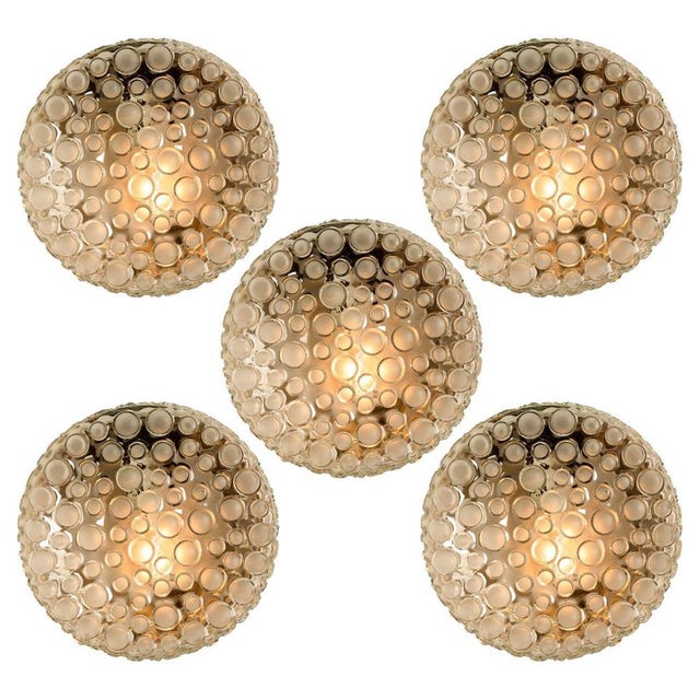 Textured Dots Glass Wall Light by Hillebrand, 1960s For Sale - Image 18 of 18