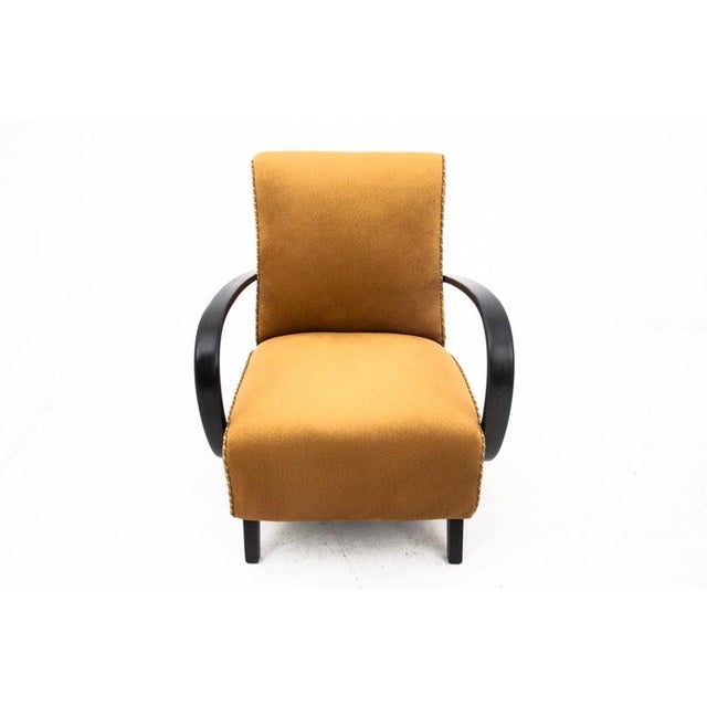 Mid-Century Modern Set of Art Deco Armchairs by J. Halabala, Czech Republic, 1930s For Sale - Image 3 of 11