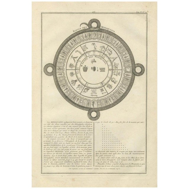 Mexica Timekeeping: A Depiction of the Aztec Calendar, 1740 For Sale - Image 6 of 6