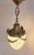 Antique French Brass Ceiling Lamp with Drop-Shaped Cut Glass Shade, 1900s For Sale - Image 3 of 7