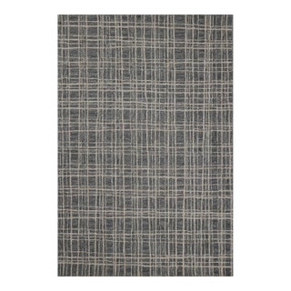 Chris Loves Julia x Loloi Polly Graphite / Pebble 18" x 18" Sample Rug For Sale