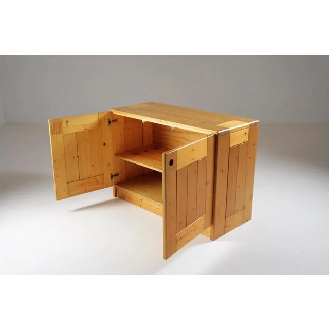 Goldenrod Buffet attributed to Charlotte Perriand for Les Arcs, France, 1960s For Sale - Image 8 of 10