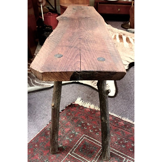 Handcrafted Live Edge Wood Table or Bench For Sale - Image 10 of 12