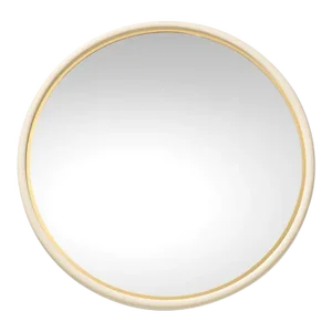 AERIN Faux Shagreen Wall Mirror, Cream