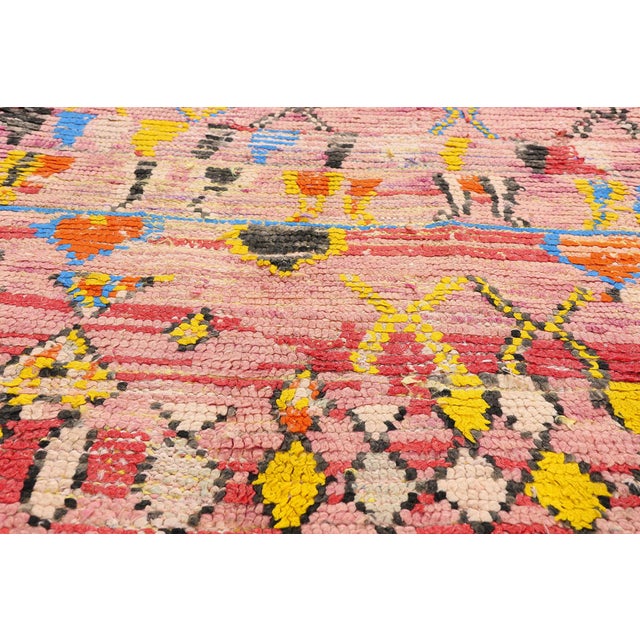 Late 20th Century Vintage Boujad Boucherouite Moroccan Rug, 03'07 X 08'06 For Sale - Image 5 of 10