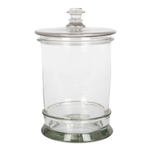 Vintage French Glass Apothecary Jar or Canister, Circa 1950s