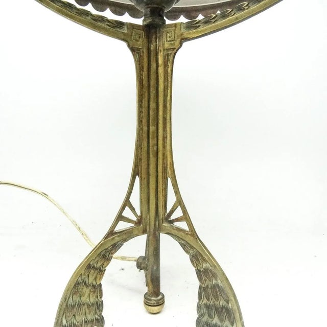Goldenrod Art Deco Table Lamp, Poland, 1890s For Sale - Image 8 of 13