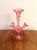 Late 19th Century Antique Victorian Cranberry Glass Epergne, 1880, Set of 5 For Sale - Image 5 of 6
