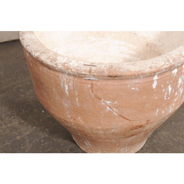 Spanish 19th C. Terracotta Rounded Planter For Sale - Image 4 of 10
