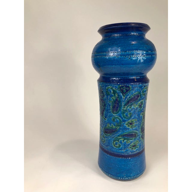 Mid-Century Modern Vintage Large Paisley Bitossi Vase For Sale - Image 3 of 7