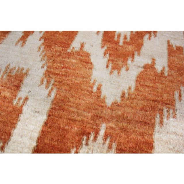 2010s Hand Knotted Ikat Rug by Aara Rugs Inc. - 9'1" X 12'1" For Sale - Image 5 of 10
