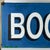American Superb Large Double Sided Vintage Wooden Sign Advertising "Books" in Sapphire Blue For Sale - Image 3 of 10