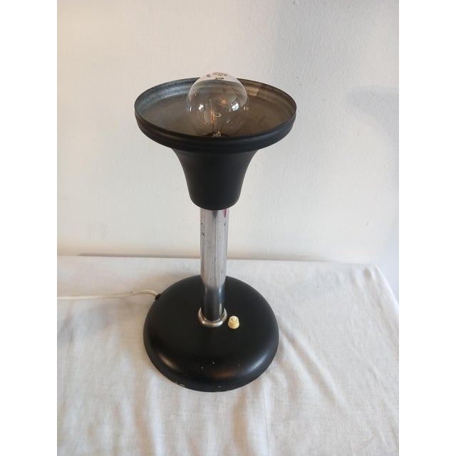 Black Table Lamp by Max Schumacher for Metallwerk Werner Schröder, Germany, 1930s For Sale - Image 8 of 13