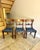 Quality set of six antique Regency mahogany dining chairs, having five chairs and one carver with a quality mahogany...