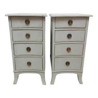 2 Swedish Gustavian Style Nightstands For Sale