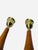 1960s Vintage Teak and Brass Candleholders For Sale - Image 5 of 7