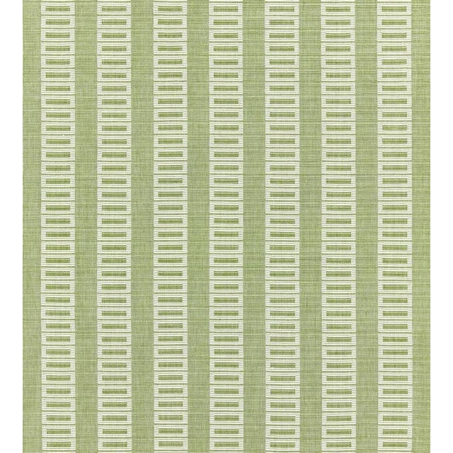 Sample - The House of Scalamandré Lark Stripe Fabric, Grass For Sale