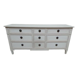 Gustavian Style 9 Drawer Dresser For Sale