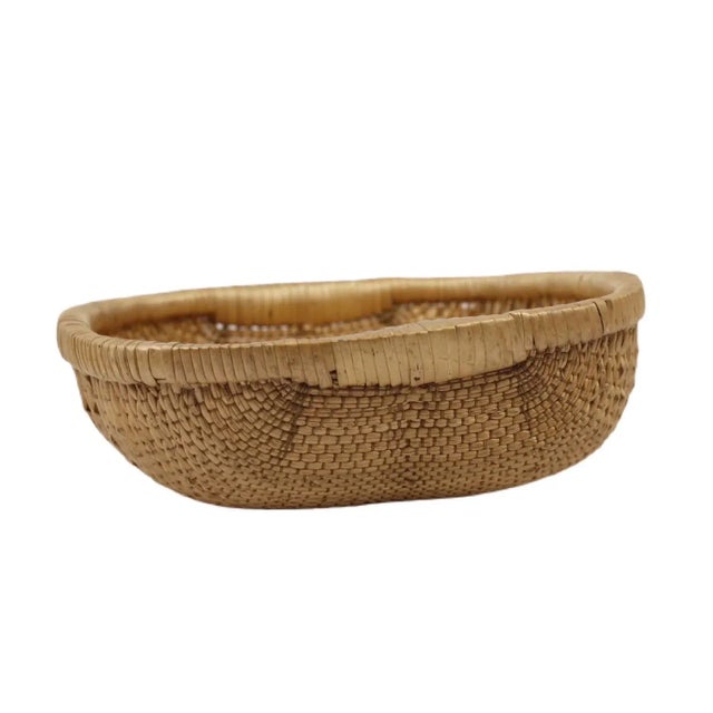 Amber Late 19th Century Asian Reed Basket For Sale - Image 8 of 8