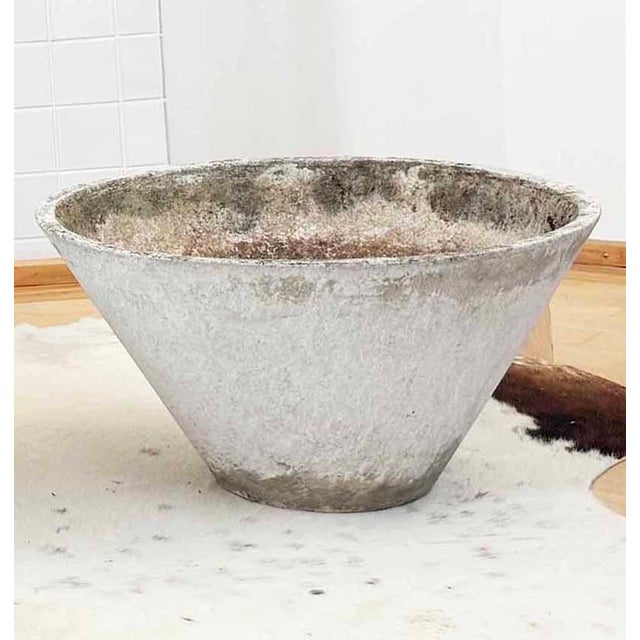Gray 1970s Tapered Concrete W. Guhl Eternit Planter A+ Patina, 3 Pieces, Attributed For Sale - Image 8 of 17