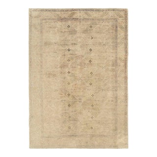 Galerie Shabab Collection Mid-20th Century Handmade Turkish Sivas Accent Rug in Cream and Mauve For Sale